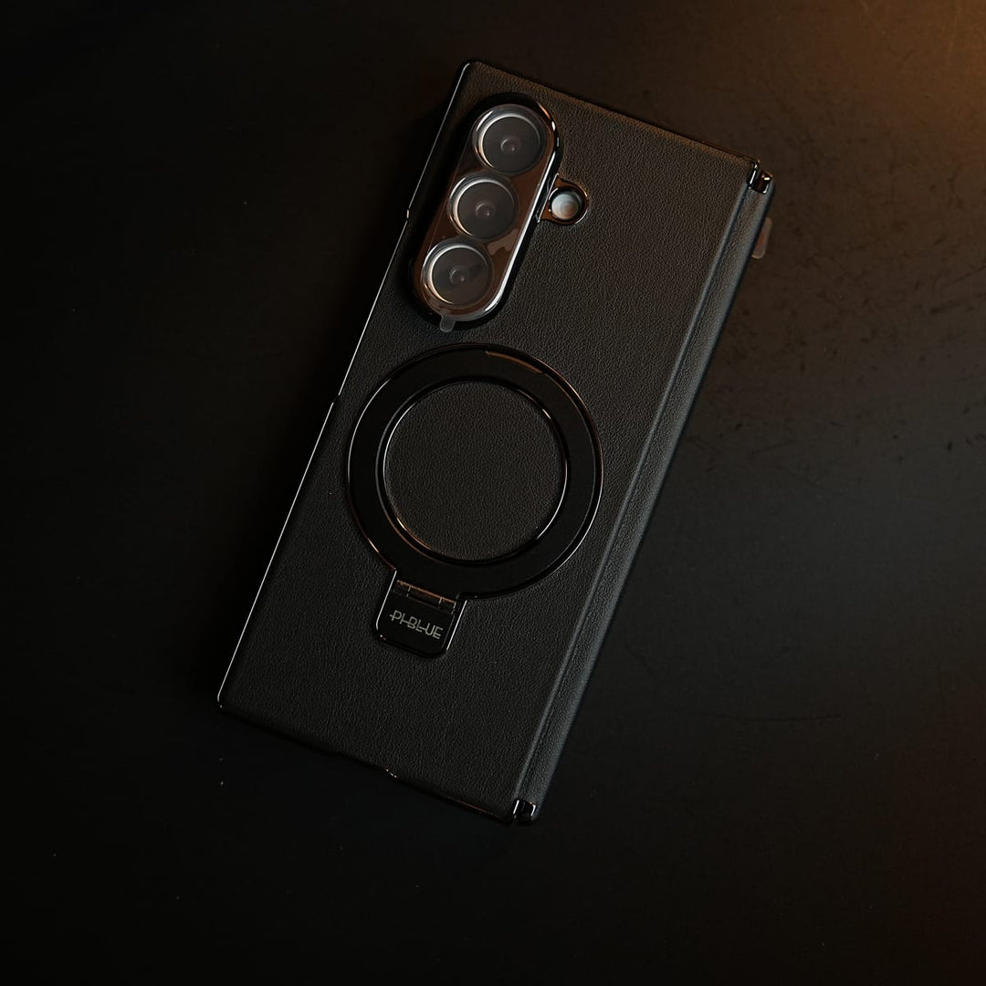 FRATO Z Fold 8 Series Leather Texture Case for Samsung Galaxy Z Fold 8 Ultra | Ring Stand &amp; Screen Protector