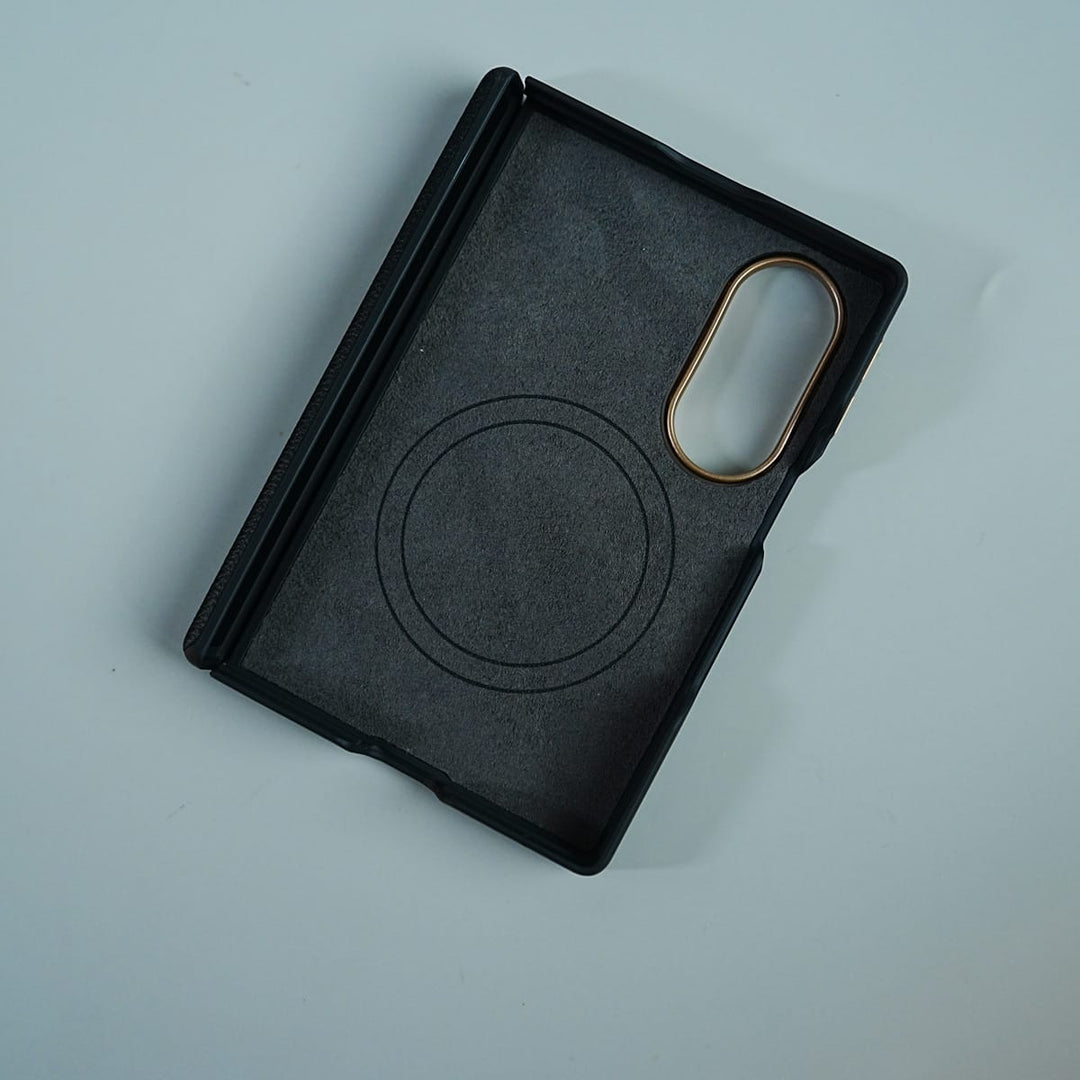 FRATO Z Fold 8 Series Leather Texture Magnetic Case for Galaxy Z Fold 8 | Hinge Protection and Metal Camera Guard