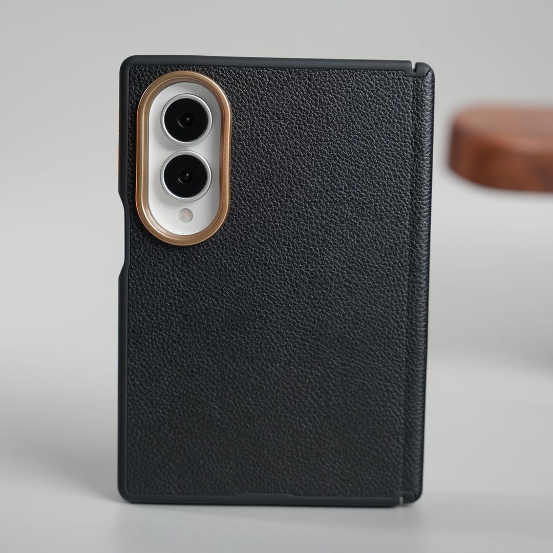 FRATO Z Fold 8 Series Leather Texture Magnetic Case for Galaxy Z Fold 8 | Hinge Protection and Metal Camera Guard