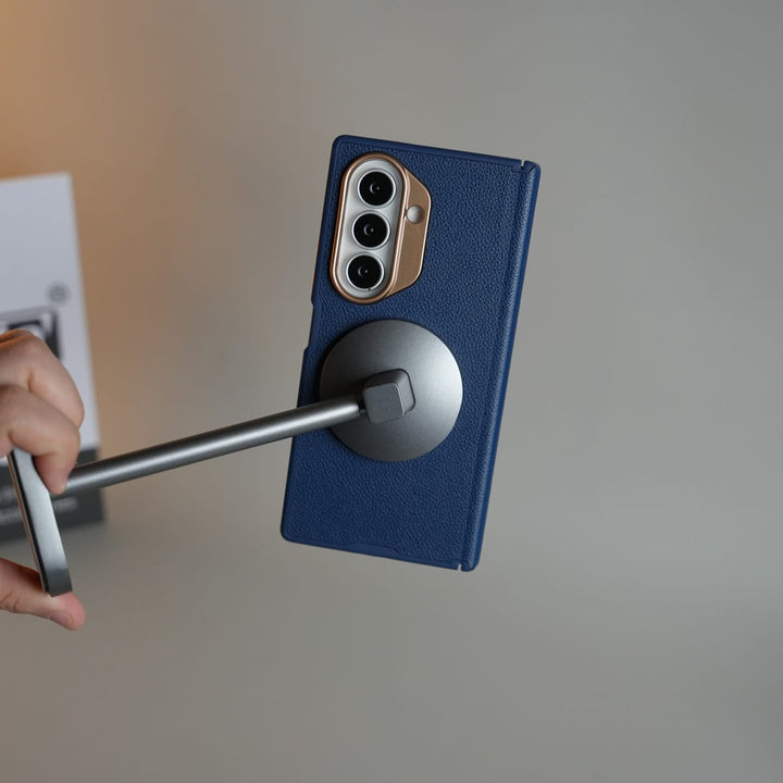 FRATO Z Fold 8 Series Leather Texture Magnetic Case for Galaxy Z Fold 8 Ultra | Hinge Protection and Metal Camera Guard