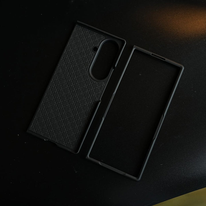 FRATO Z Fold 8 Series Leather Texture Stitched Case for Galaxy Z Fold 8 Ultra | Foldable Ring Stand