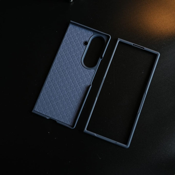 FRATO Z Fold 8 Series Leather Texture Stitched Case for Galaxy Z Fold 8 Ultra | Foldable Ring Stand