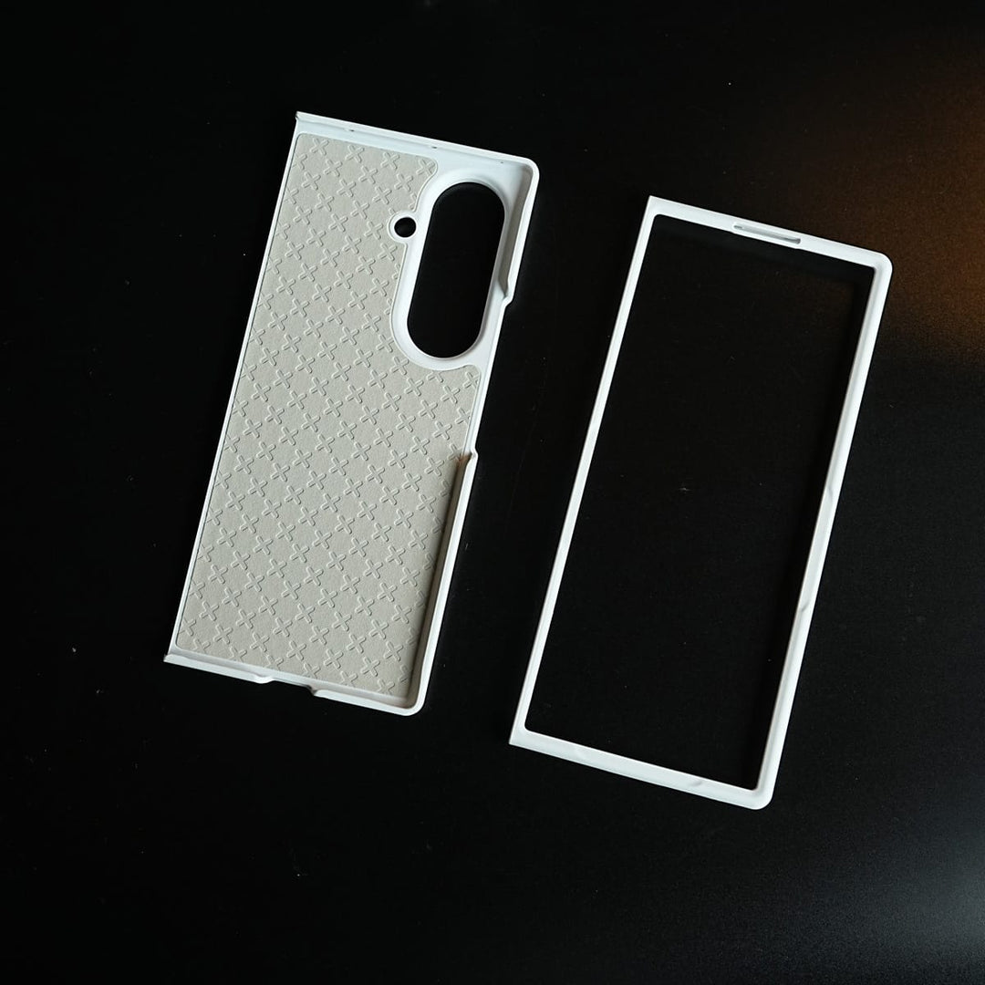 FRATO Z Fold 8 Series Leather Texture Stitched Case for Galaxy Z Fold 8 Ultra | Foldable Ring Stand