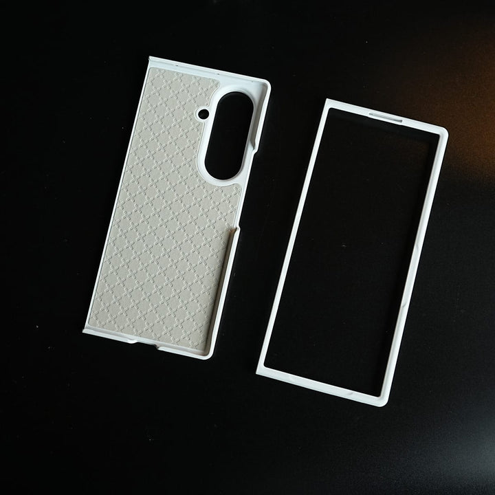 FRATO Z Fold 8 Series Leather Texture Stitched Case for Galaxy Z Fold 8 Ultra | Foldable Ring Stand