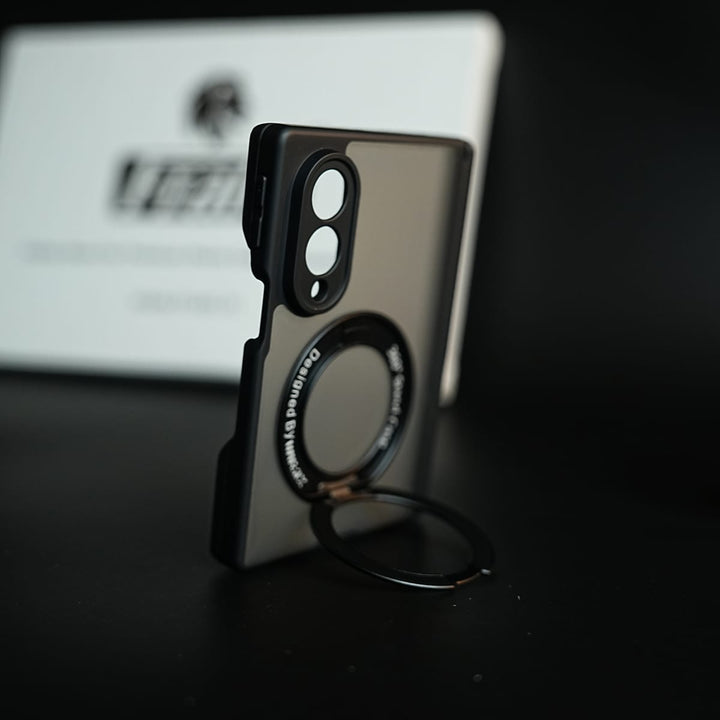 FRATO Z Fold 8 Series Magnetic Frosted Armor Case for Samsung Galaxy Z fold 8 | Rotating Metal Stand