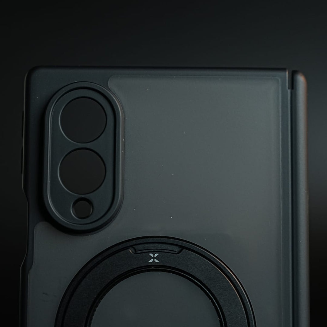 FRATO Z Fold 8 Series Magnetic Frosted Armor Case for Samsung Galaxy Z fold 8 | Rotating Metal Stand