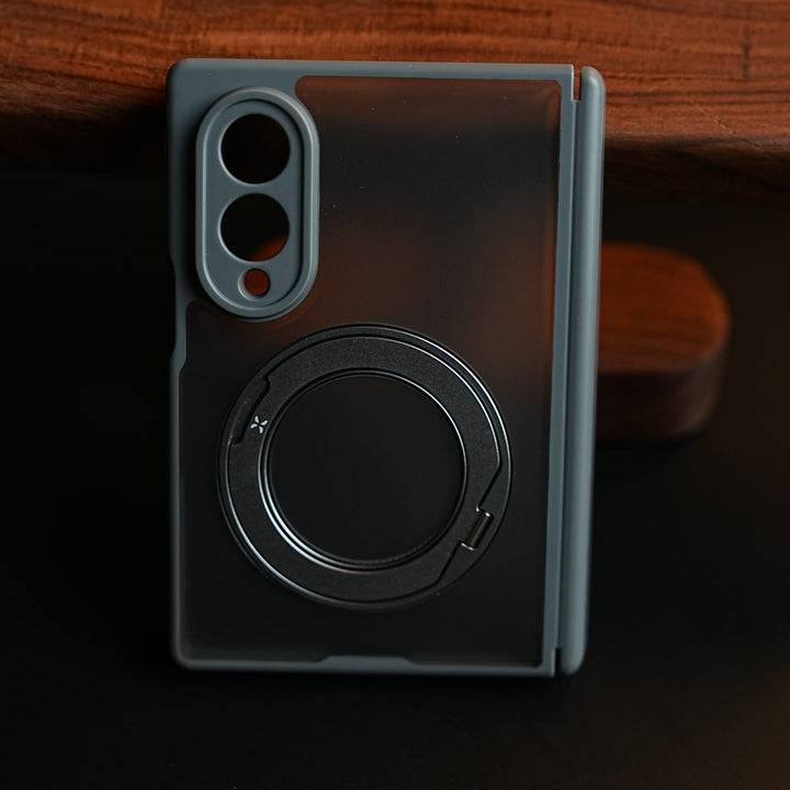 FRATO Z Fold 8 Series Magnetic Frosted Armor Case for Samsung Galaxy Z fold 8 | Rotating Metal Stand