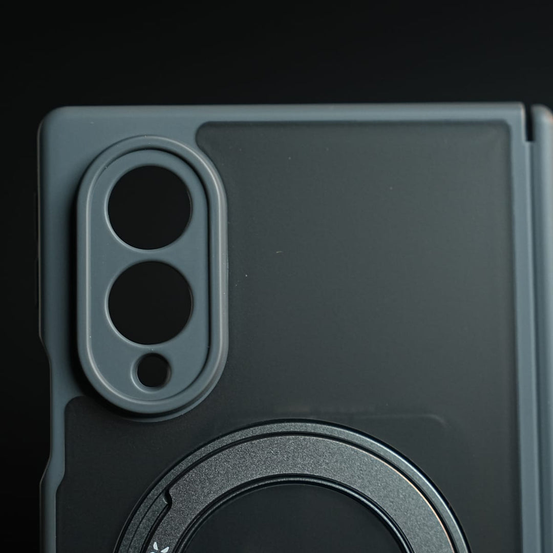 FRATO Z Fold 8 Series Magnetic Frosted Armor Case for Samsung Galaxy Z fold 8 | Rotating Metal Stand