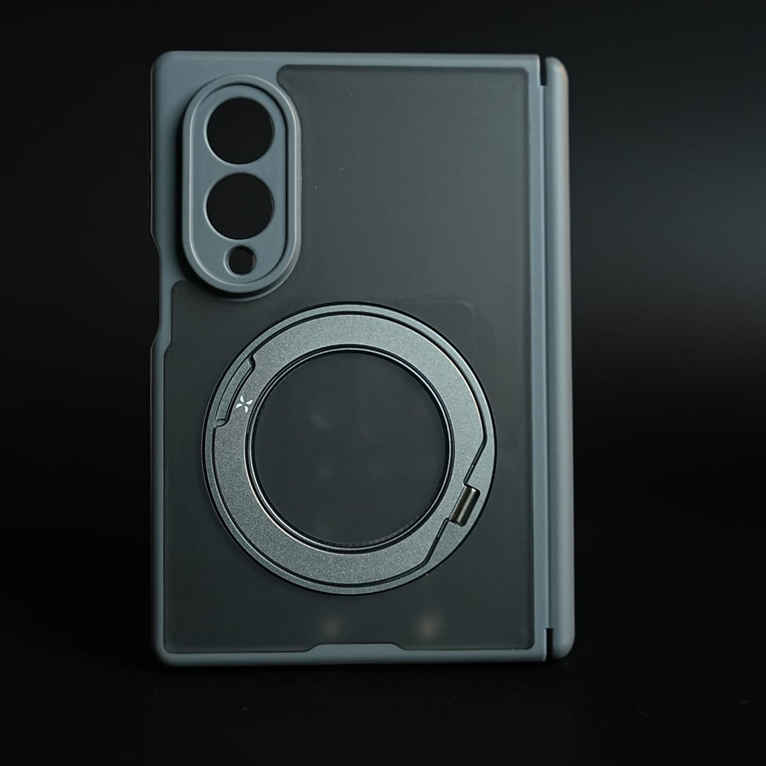 FRATO Z Fold 8 Series Magnetic Frosted Armor Case for Samsung Galaxy Z fold 8 | Rotating Metal Stand