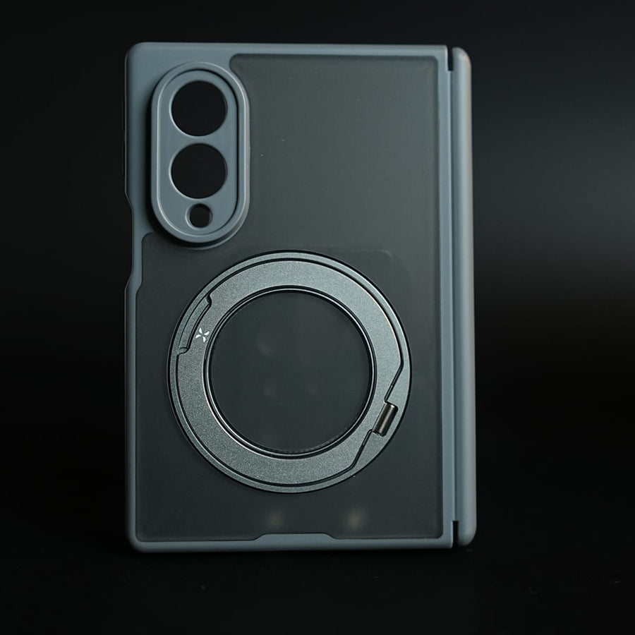 FRATO Z Fold 8 Series Magnetic Frosted Armor Case for Samsung Galaxy Z fold 8 | Rotating Metal Stand