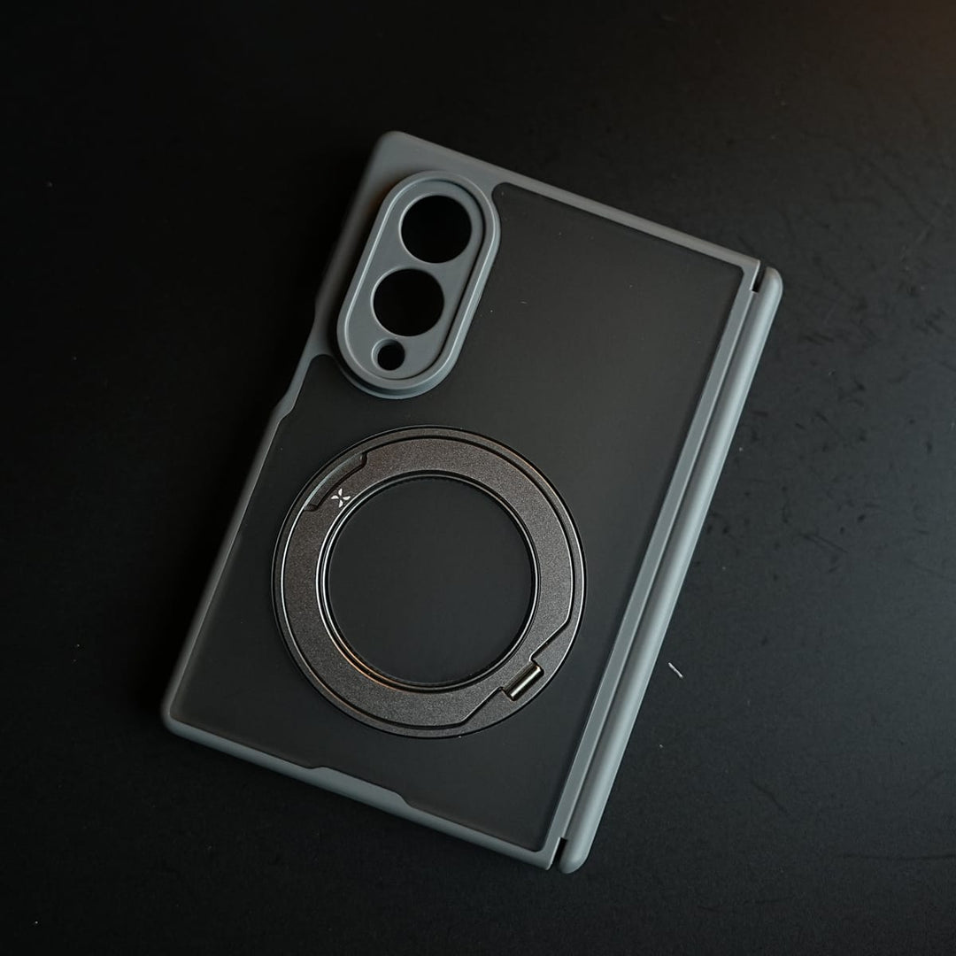 FRATO Z Fold 8 Series Magnetic Frosted Armor Case for Samsung Galaxy Z fold 8 | Rotating Metal Stand