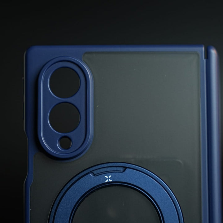 FRATO Z Fold 8 Series Magnetic Frosted Armor Case for Samsung Galaxy Z fold 8 | Rotating Metal Stand