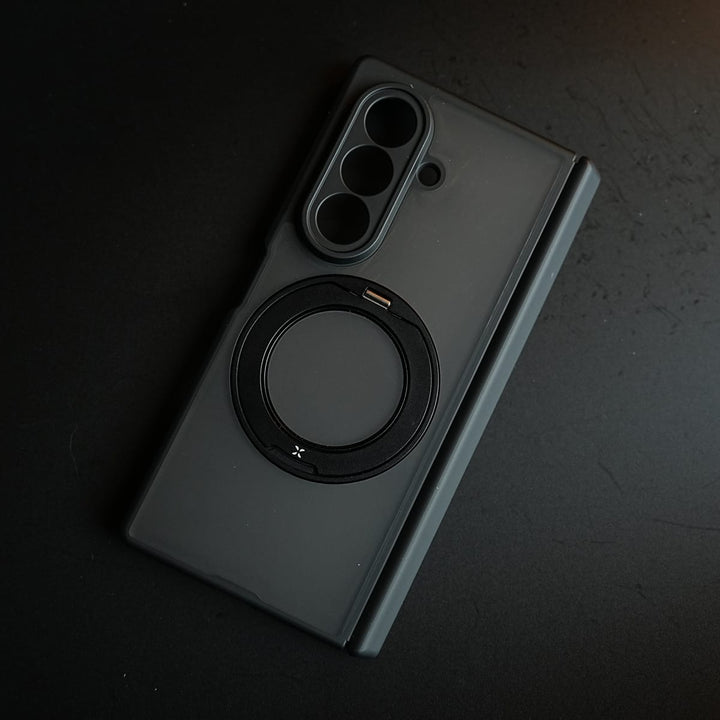 FRATO Z Fold 8 Series Magnetic Frosted Armor Case for Samsung Galaxy Z fold 8 Ultra | Rotating Metal Stand