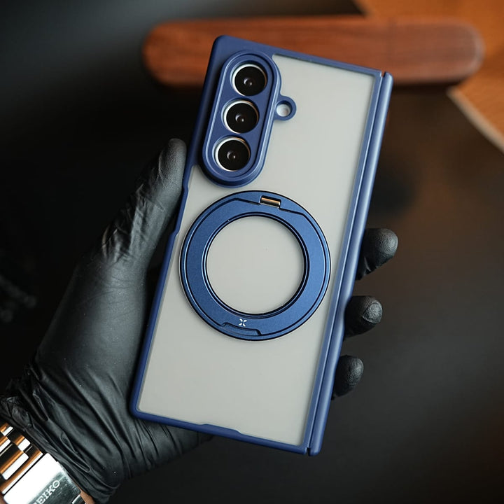 FRATO Z Fold 8 Series Magnetic Frosted Armor Case for Samsung Galaxy Z fold 8 Ultra | Rotating Metal Stand