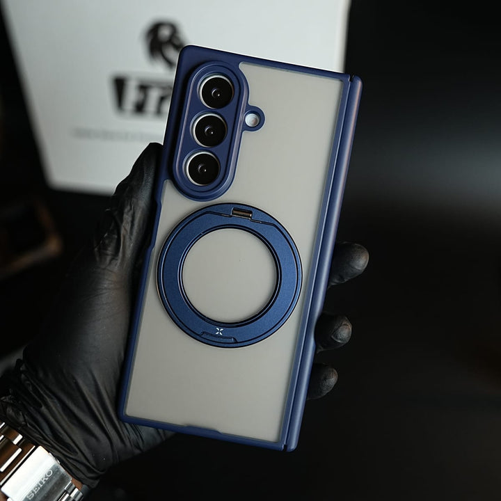 FRATO Z Fold 8 Series Magnetic Frosted Armor Case for Samsung Galaxy Z fold 8 Ultra | Rotating Metal Stand