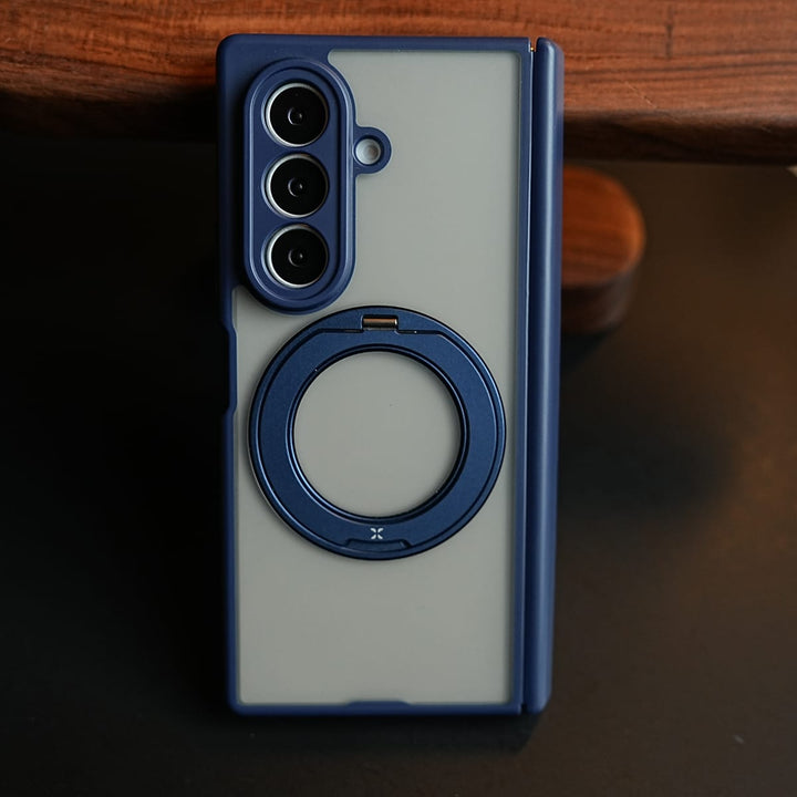 FRATO Z Fold 8 Series Magnetic Frosted Armor Case for Samsung Galaxy Z fold 8 Ultra | Rotating Metal Stand