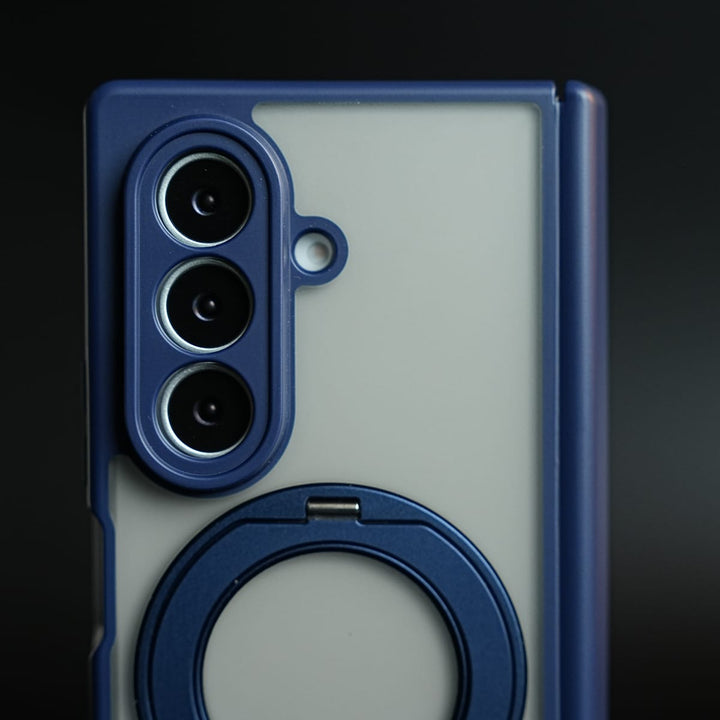 FRATO Z Fold 8 Series Magnetic Frosted Armor Case for Samsung Galaxy Z fold 8 Ultra | Rotating Metal Stand