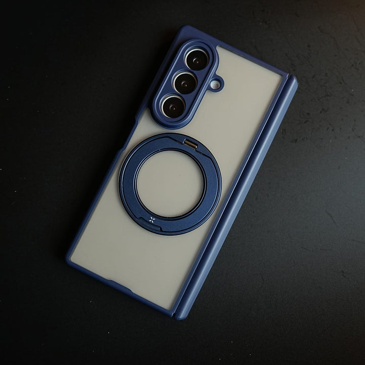 FRATO Z Fold 8 Series Magnetic Frosted Armor Case for Samsung Galaxy Z fold 8 Ultra | Rotating Metal Stand