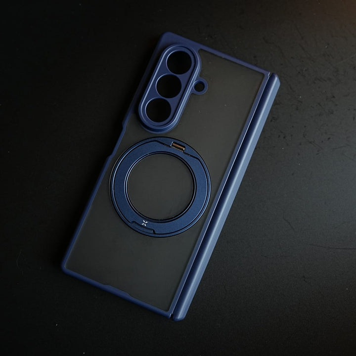 FRATO Z Fold 8 Series Magnetic Frosted Armor Case for Samsung Galaxy Z fold 8 Ultra | Rotating Metal Stand