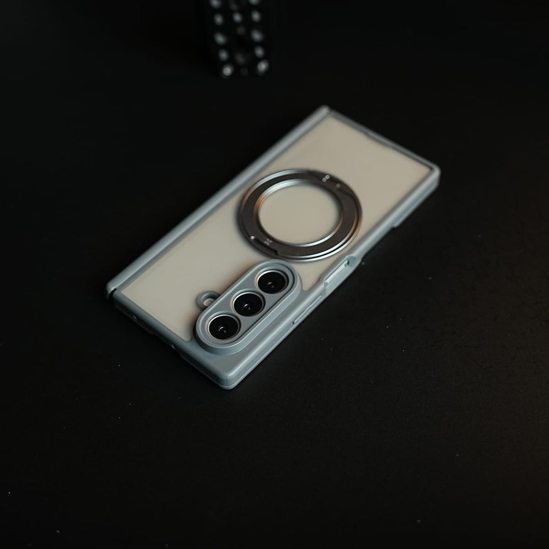FRATO Z Fold 8 Series Magnetic Frosted Armor Case for Samsung Galaxy Z fold 8 Ultra | Rotating Metal Stand