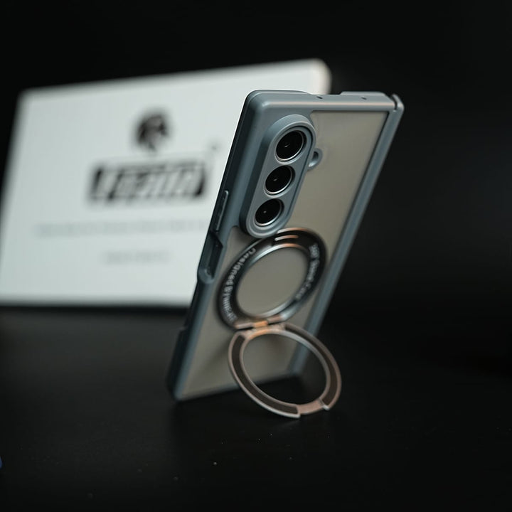 FRATO Z Fold 8 Series Magnetic Frosted Armor Case for Samsung Galaxy Z fold 8 Ultra | Rotating Metal Stand