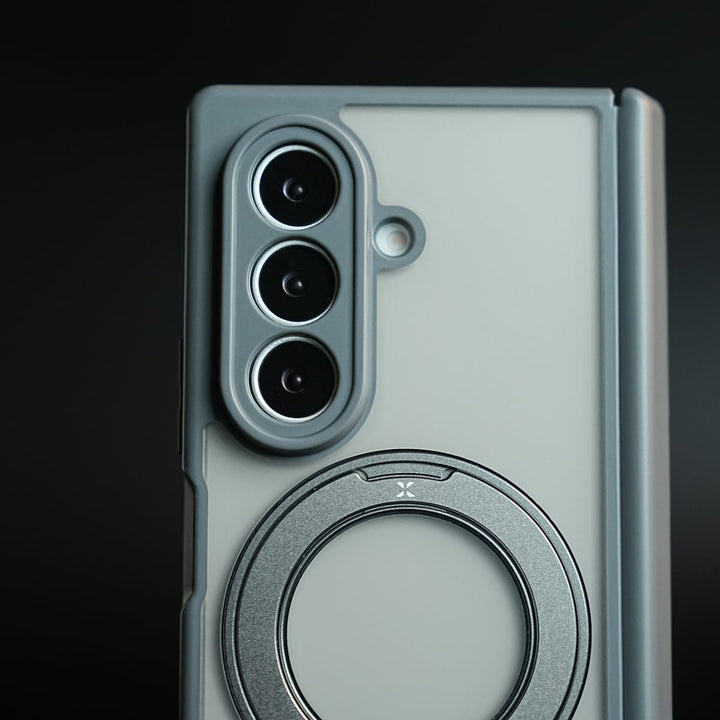 FRATO Z Fold 8 Series Magnetic Frosted Armor Case for Samsung Galaxy Z fold 8 Ultra | Rotating Metal Stand