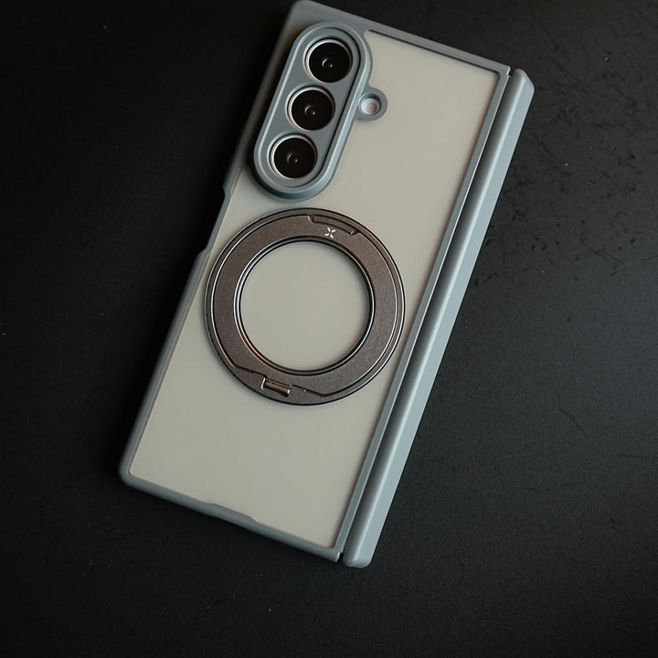 FRATO Z Fold 8 Series Magnetic Frosted Armor Case for Samsung Galaxy Z fold 8 Ultra | Rotating Metal Stand