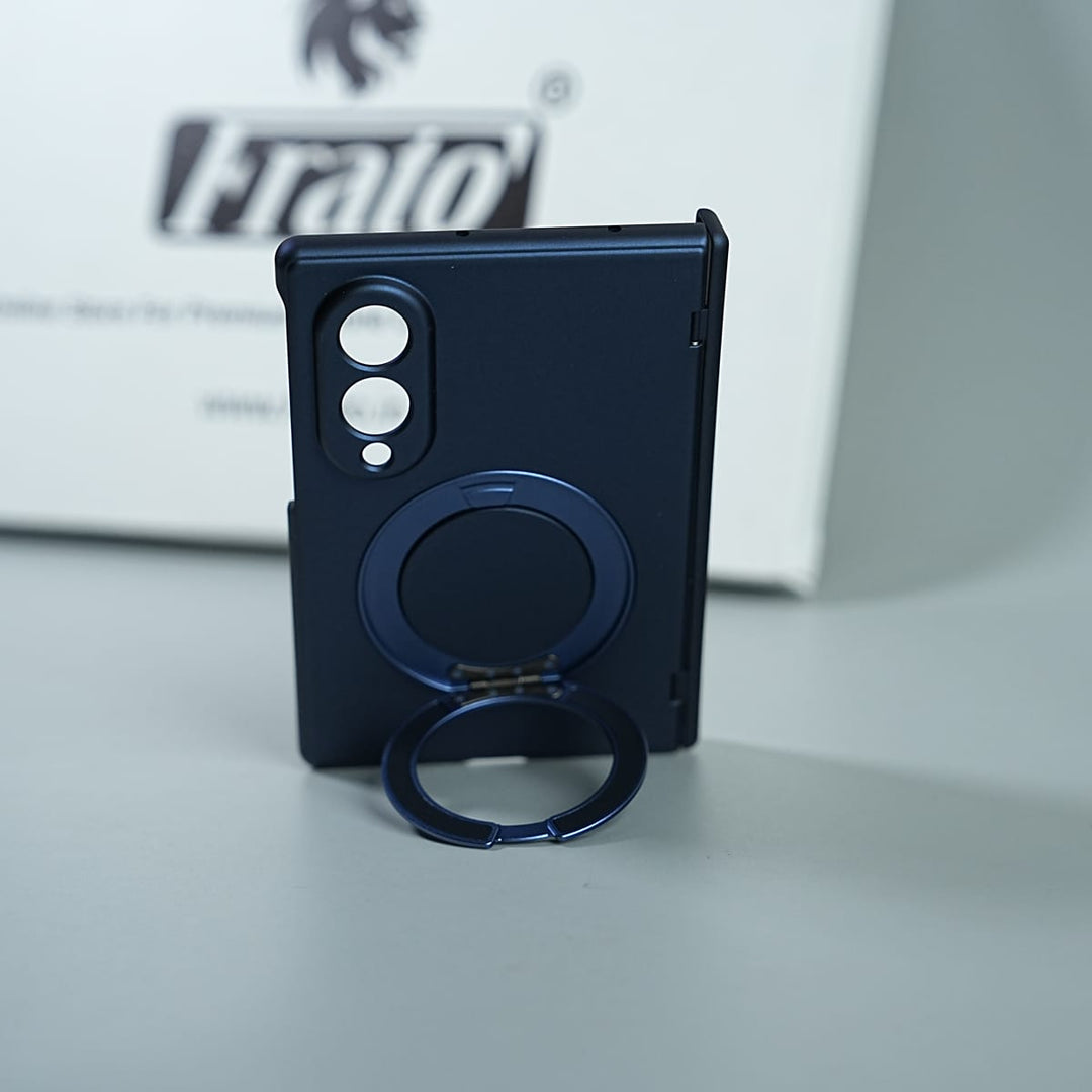 FRATO Z Fold 8 Series Matte Ring Stand Case For Galaxy Z Fold 8 | Built-in Screen Protector &amp; Full Hinge Protection