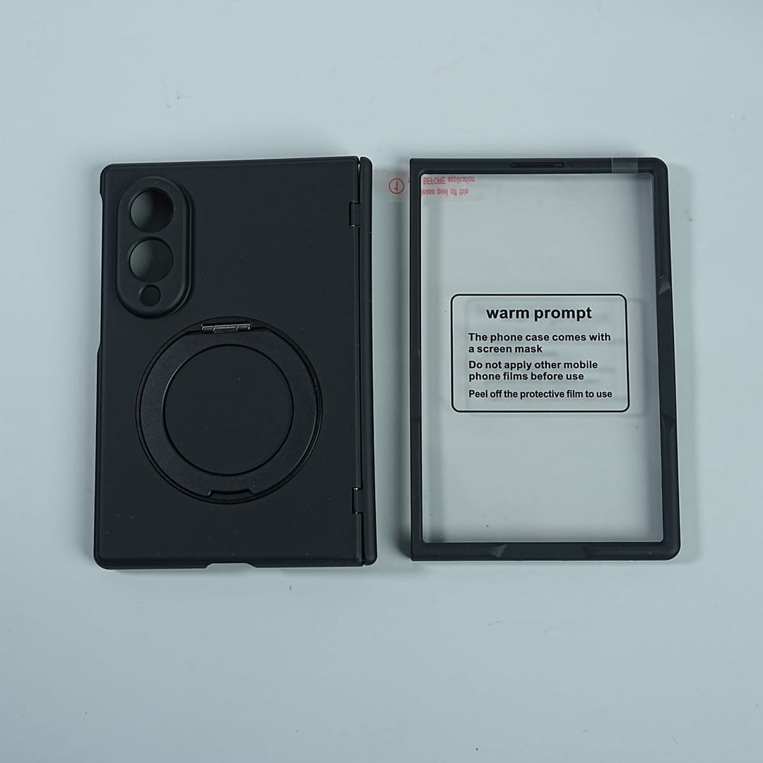 FRATO Z Fold 8 Series Matte Ring Stand Case For Galaxy Z Fold 8 | Built-in Screen Protector &amp; Full Hinge Protection