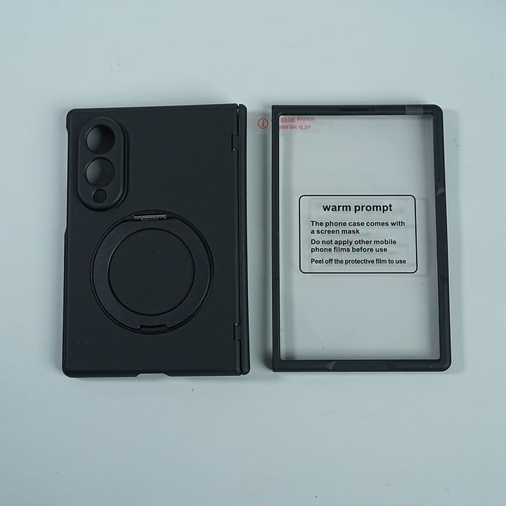 FRATO Z Fold 8 Series Matte Ring Stand Case For Galaxy Z Fold 8 | Built-in Screen Protector &amp; Full Hinge Protection