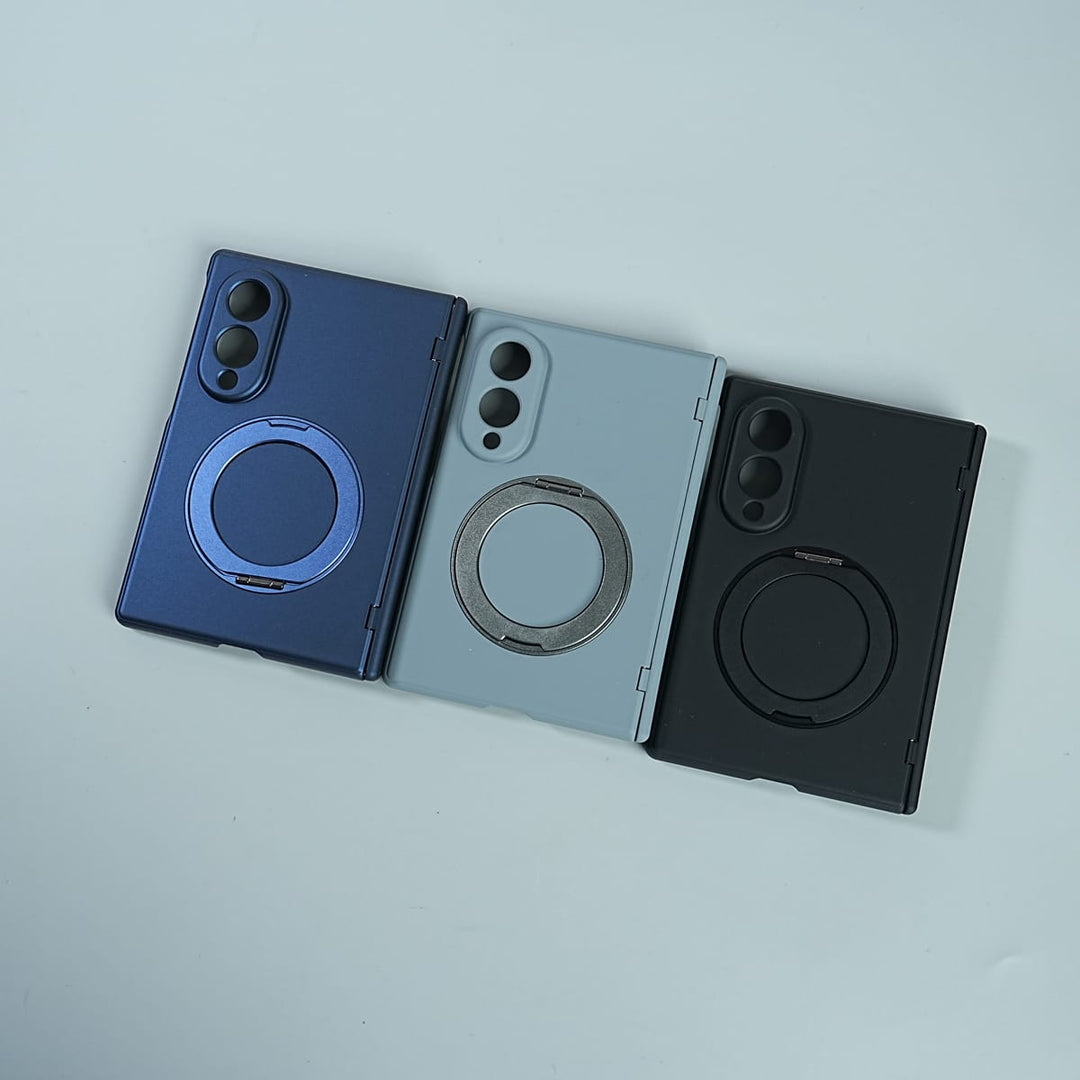 FRATO Z Fold 8 Series Matte Ring Stand Case For Galaxy Z Fold 8 | Built-in Screen Protector &amp; Full Hinge Protection