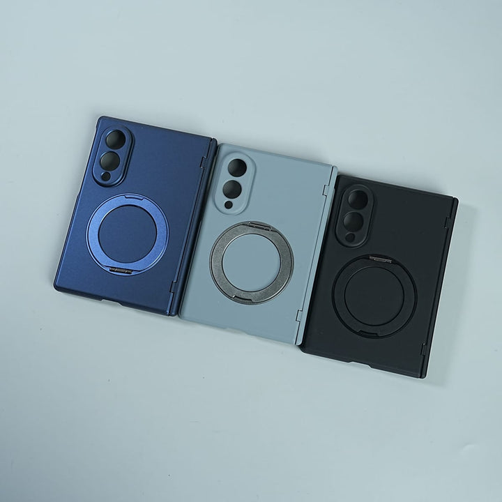 FRATO Z Fold 8 Series Matte Ring Stand Case For Galaxy Z Fold 8 | Built-in Screen Protector &amp; Full Hinge Protection