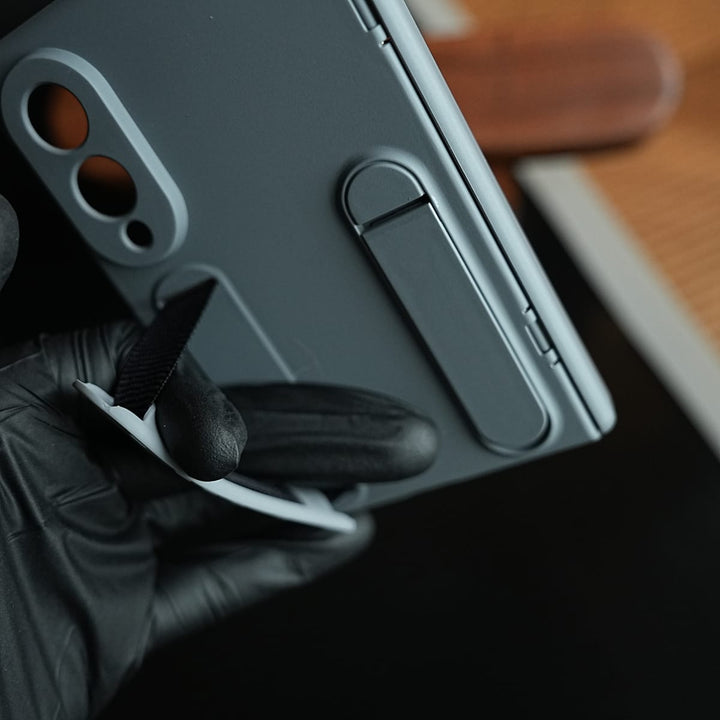 FRATO Z Fold 8 Series Matte Silicone Wrist Strap Case for Galaxy Z Fold 8 | Kickstand &amp; Hinge Protection
