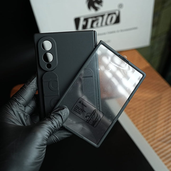 FRATO Z Fold 8 Series Matte Silicone Wrist Strap Case for Galaxy Z Fold 8 | Kickstand &amp; Hinge Protection