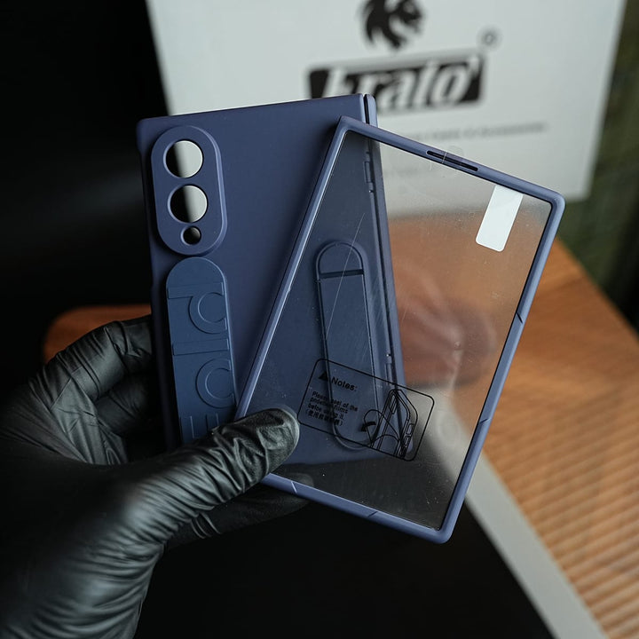 FRATO Z Fold 8 Series Matte Silicone Wrist Strap Case for Galaxy Z Fold 8 | Kickstand &amp; Hinge Protection