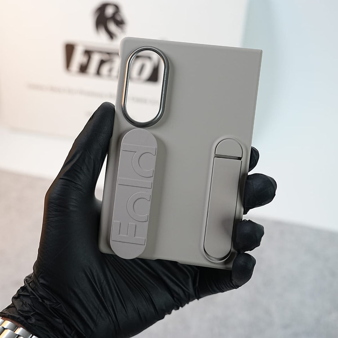 FRATO Z Fold 8 Series Matte Silicone Wrist Strap Case For Samsung Galaxy Z Fold 8 | Built in Kick Stand