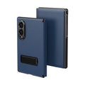 Flip Cover with Metal Kickstand for Samsung Galaxy Z Fold 8 | PU Leather Protective Case
