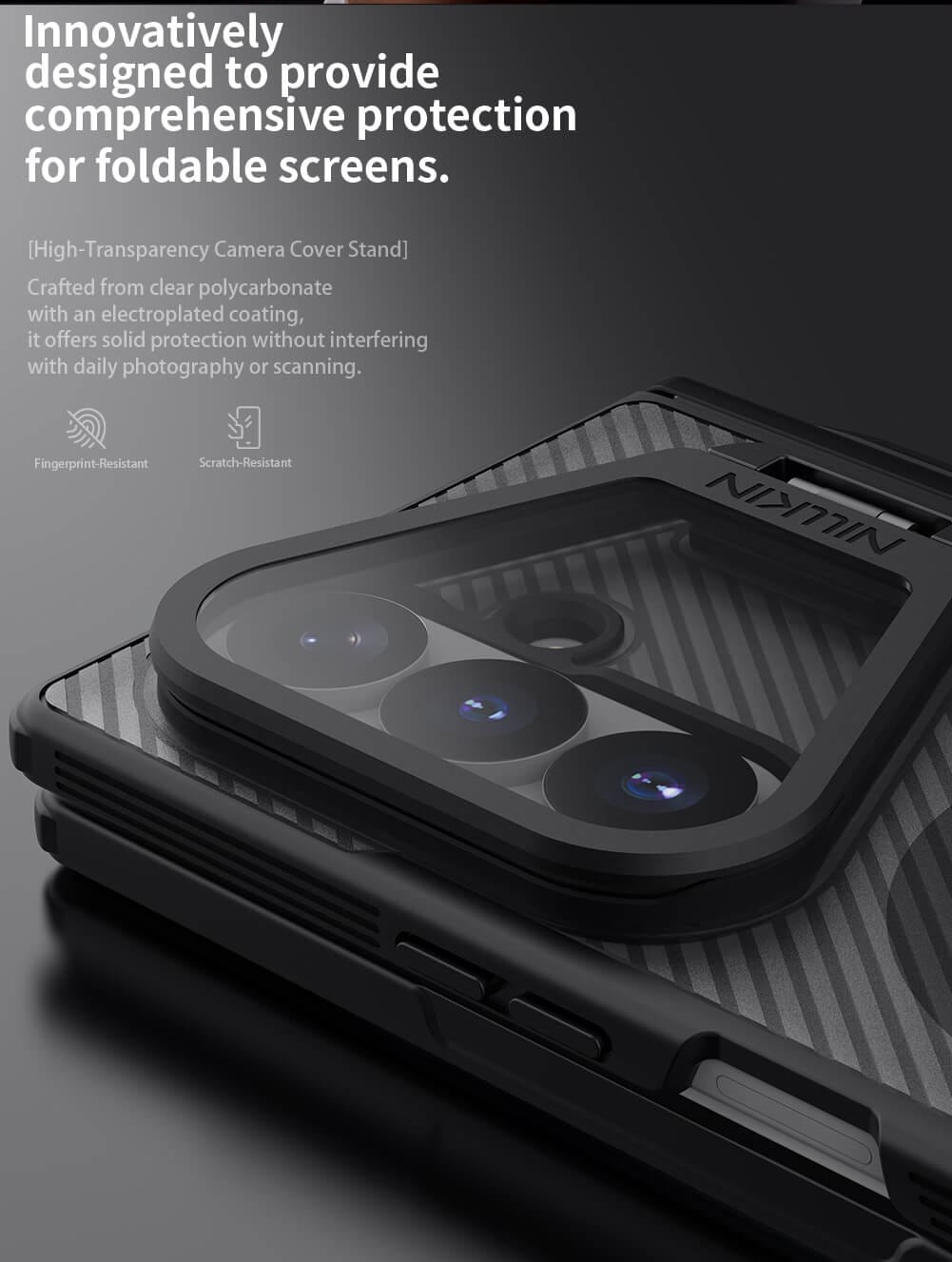 FRATO Z Fold 8 Series Nillkin Camshield Prop Magnetic Clear version Transparent Lens Guard Edition Pen holder Version Camera protective cover case for Samsung Galaxy Z Fold 8 Ultra (Fold8 Ultra 5G)