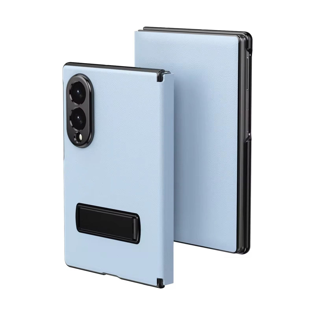 FRATO Z Fold 8 Series Pale Blue Flip Cover with Metal Kickstand for Samsung Galaxy Z Fold 8 | PU Leather Protective Case