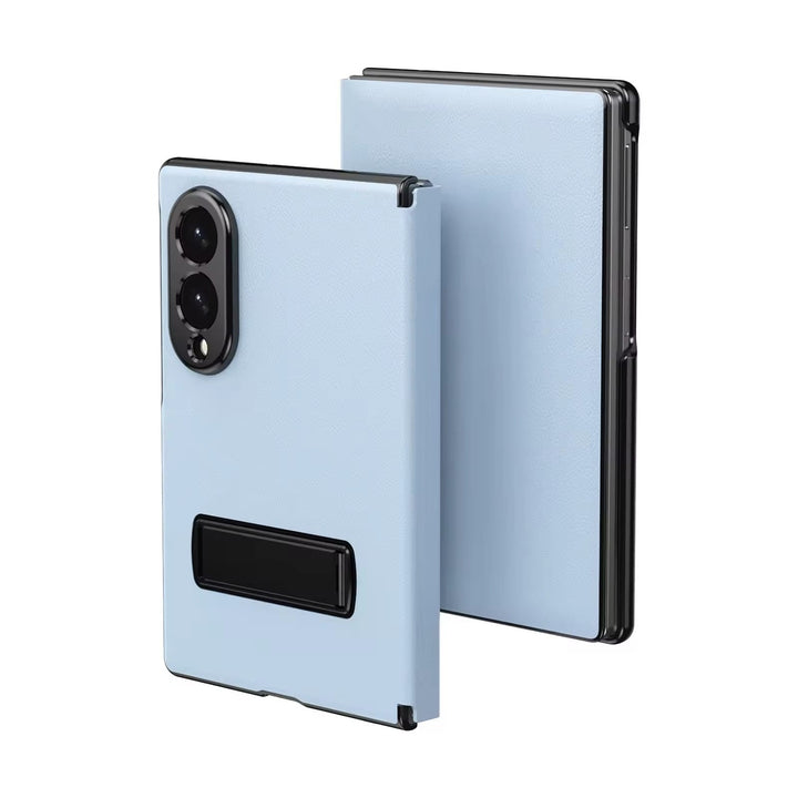 FRATO Z Fold 8 Series Pale Blue Flip Cover with Metal Kickstand for Samsung Galaxy Z Fold 8 | PU Leather Protective Case