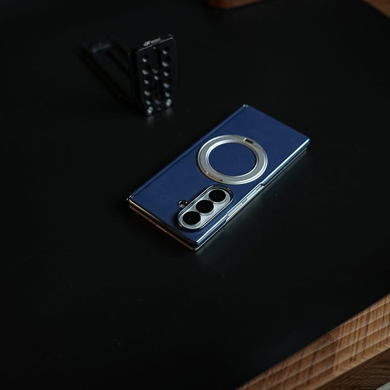 FRATO Z Fold 8 Series Premium Back Case for Samsung Galaxy Z Fold 8 Ultra | Hinge Protection &amp; Rotating Metal Ring Stand
