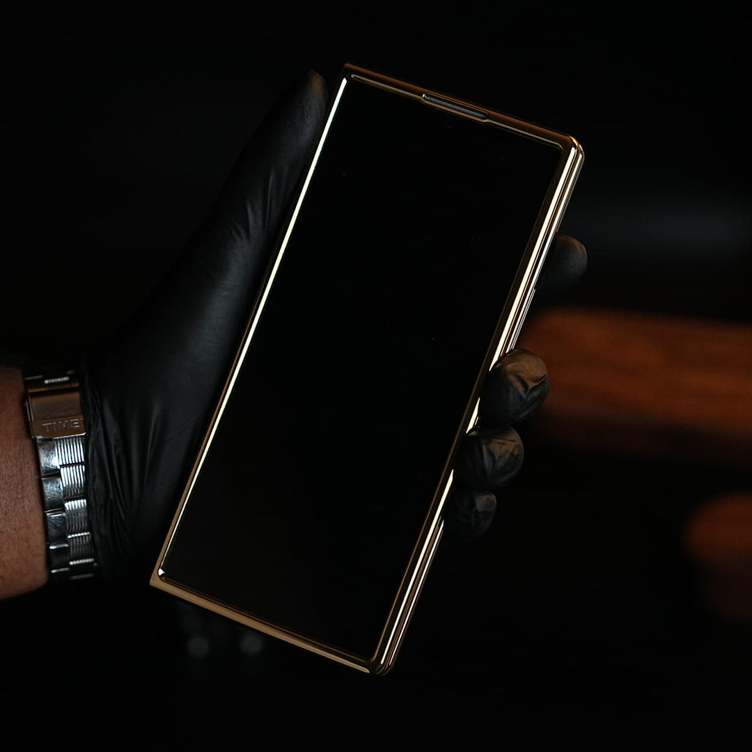 FRATO Z Fold 8 Series Premium Gold Mirror Case for Galaxy Z Fold Series | Printed Design Cover