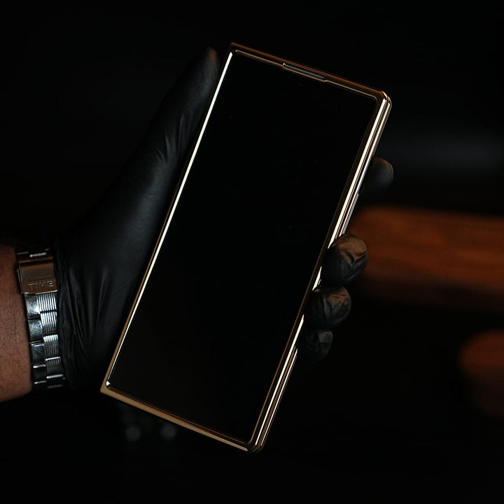 FRATO Z Fold 8 Series Premium Gold Mirror Case for Galaxy Z Fold Series | Printed Design Cover