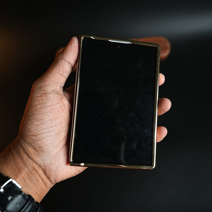 FRATO Z Fold 8 Series Premium Gold Mirror Case for Samsung Galaxy Z Fold 8 | Printed Design Cover