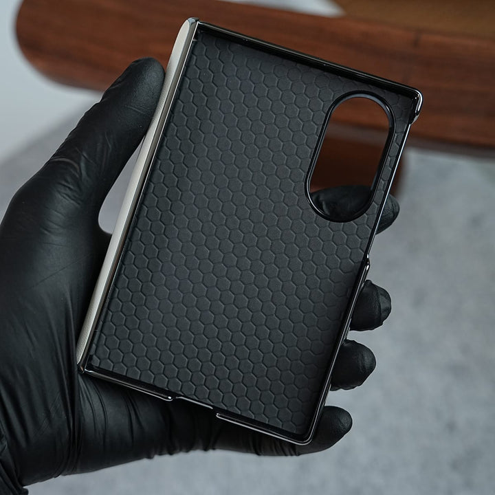 FRATO Z Fold 8 Series Premium Leather Texture Case For Galaxy Z Fold 8 | Foldable Ring Stand &amp; Metal Camera Frame