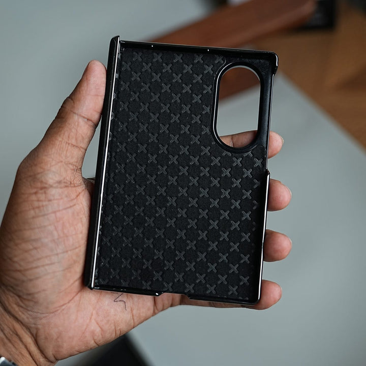 FRATO Z Fold 8 Series Premium Leather Texture Hinge Protection Case for Galaxy Z Fold 8 | Front Glass Cover
