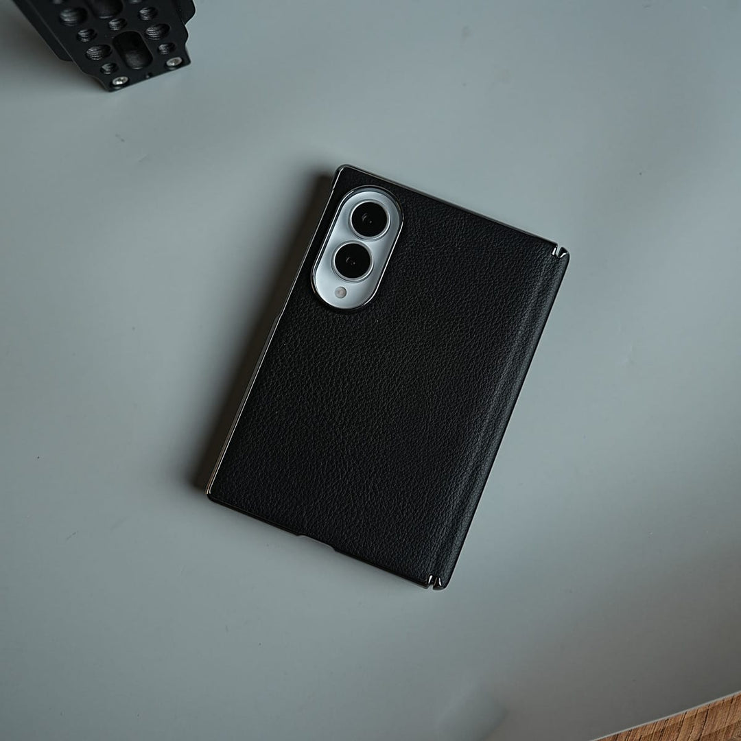 FRATO Z Fold 8 Series Premium Leather Texture Hinge Protection Case for Galaxy Z Fold 8 | Front Glass Cover