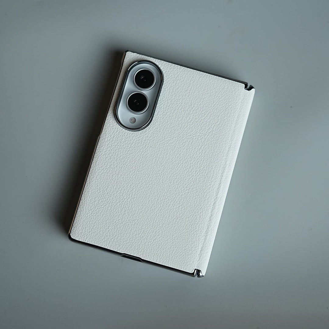 FRATO Z Fold 8 Series Premium Leather Texture Hinge Protection Case for Galaxy Z Fold 8 | Front Glass Cover