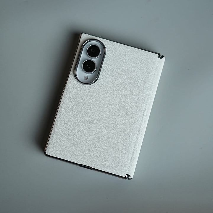 FRATO Z Fold 8 Series Premium Leather Texture Hinge Protection Case for Galaxy Z Fold 8 | Front Glass Cover