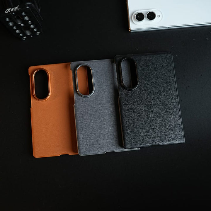 FRATO Z Fold 8 Series PU Leather Case with Front Glass for Samsung Galaxy Z Fold 8 | Full-Body Protective Cover